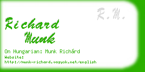 richard munk business card